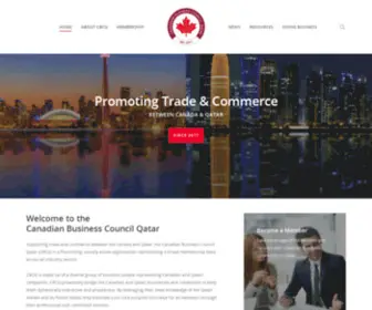 CBcqatar.org(The Canadian Business Council Qatar) Screenshot