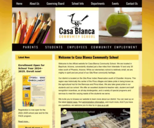 CBCSchools.com(Casa Blanca Community School) Screenshot