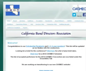 Cbda.org(The California Band Directors Association (CBDA)) Screenshot