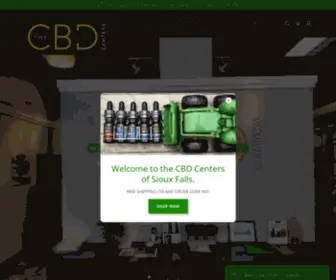 CBdcenterssiouxfalls.com(CBD Product Store in Sioux Falls) Screenshot