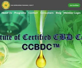 CBdcertificationprogram.com(The Institute of Certified CBD Consultants) Screenshot