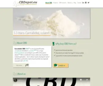 Cbdepot.eu(Upmarket Cannabinoid Solutions Pages) Screenshot