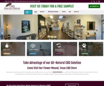 CBDflowermound.com(CBD American Shaman Flower Mound) Screenshot