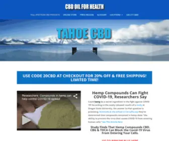 Cbdoilforhealth.pro(Tahoe CBD) Screenshot