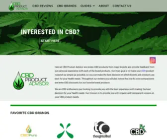 CBDproductadvisor.com(CBD Product Advisor) Screenshot