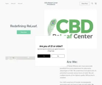 CBdreleafcenterprovidence.com(CBD Releaf Center Providence) Screenshot