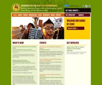 Cbecal.org(Communities for a Better Environment) Screenshot