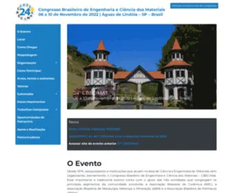Cbecimat.com.br(24° Congresso Brasileiro de Engenharia e Ciência dos Materiais) Screenshot