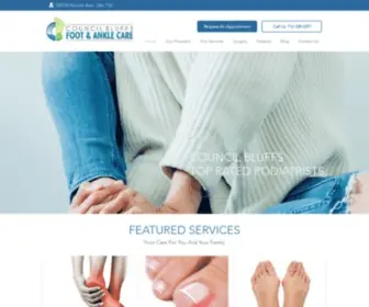 Cbfootcare.com(Podiatrist in Council Bluffs) Screenshot