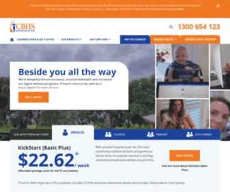 CBHS.com.au(Not-For-Profit Health Insurance) Screenshot
