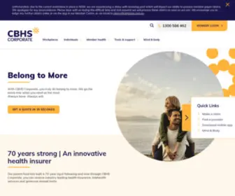CBHscorporatehealth.com.au(CBHS Corporate Health) Screenshot