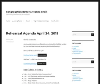 CBHTchoir.com(Beth Ha Tephila Congregational Choir) Screenshot