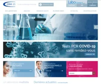 CBM25.fr(Laboratoire d’analyses médicales à Besancon) Screenshot