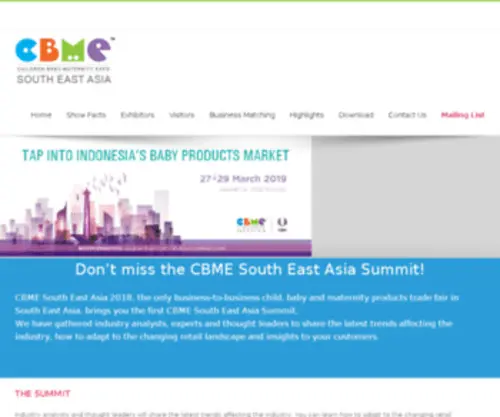 Cbmesea.com(CBME South East Asia) Screenshot