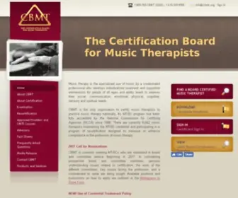 CBMT.org(Certification Board for Music Therapists) Screenshot