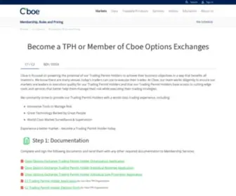 Cboe.org(Cboe Options Membership) Screenshot