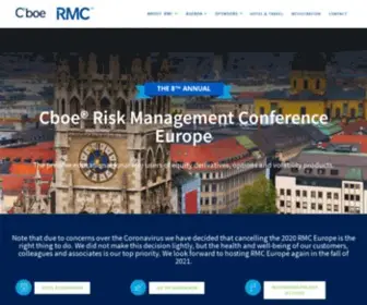 Cboermceurope.com(The CBOE Risk Management Conference) Screenshot