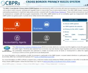 CBPRS.org(Cross Border Privacy Rules System) Screenshot