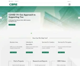 Cbre.ca(Offering Leading Commercial Real Estate Services in Canada) Screenshot