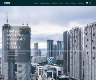 Cbre.co.in(Global Commercial Real Estate Services) Screenshot