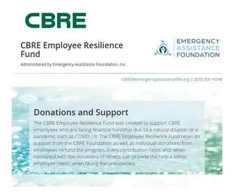 Cbrefund.com(CBRE Employee Resilience Fund) Screenshot