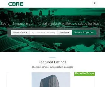 Cbrepropertysearch.com.sg(Commercial Property for Rent & for Sale) Screenshot