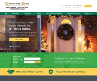 Cbronline.net(Community bank of raymore) Screenshot