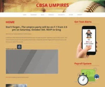 Cbsaumpires.com(Chesterfield Baseball Softball Association) Screenshot