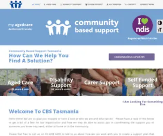 Cbsaust.org.au(Community Based Support Tasmania) Screenshot