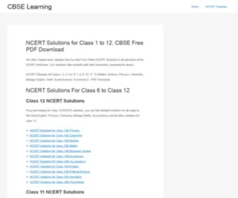 Cbselearning.in(NCERT Solutions for Class 6 to 12) Screenshot