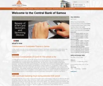 CBS.gov.ws(The Central Bank of Samoa) Screenshot