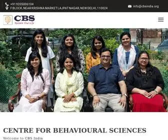 Cbsindia.org(Centre for Behavioural Sciences) Screenshot