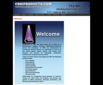 Cbsiproducts.com(Commercial Business Service (CBS) Inc) Screenshot