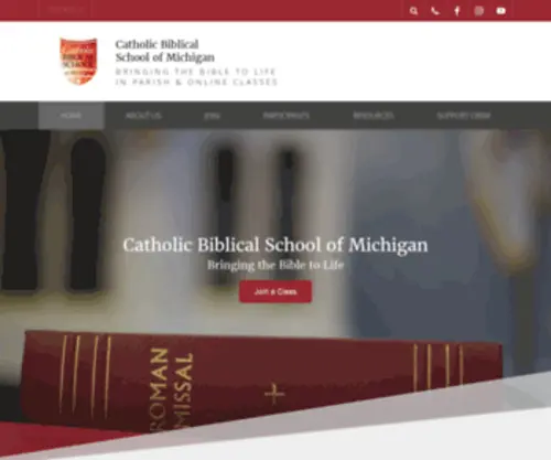 CBsmich.org(Catholic Biblical School of Michigan) Screenshot