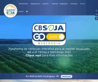 Cbsoja.com.br(MERCOSOJAIX Congresso Brasileiro de Soja e Mercosoja 2022) Screenshot