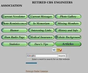 CBsretirees.com(Retired CBS Engineers Association) Screenshot