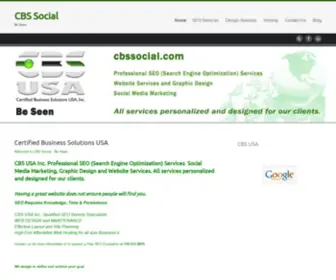 CBssocial.com(Certified Business Solutions USA Professional SEO) Screenshot