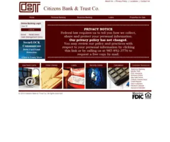 CBtbanking.com(Citizens Bank &Trust LA) Screenshot