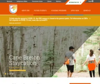Cbu.ca(Cape Breton University) Screenshot