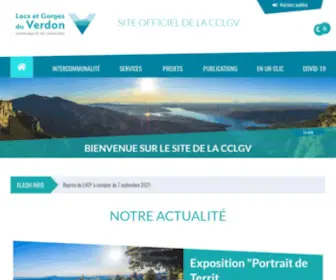 CC-Lacsgorgesverdon.fr(Site officiel de la Communauté de Communes Lacs et Gorges du Verdon) Screenshot