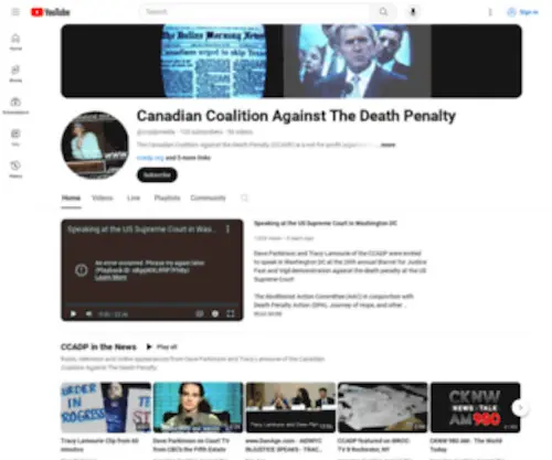 CCadp.org(The Canadian Coalition Against The Death Penalty) Screenshot