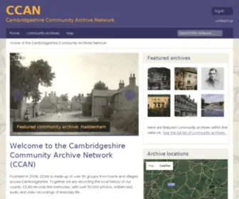 CCan.co.uk(Cambridgeshire Community Archives Network) Screenshot