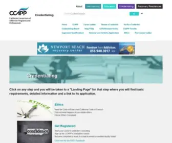 CCappcredentialing.org(CCAPP Credentialing) Screenshot