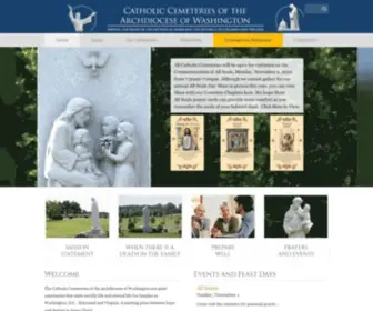 CCaw.org(Catholic Cemeteries of the Archdiocese of Washington) Screenshot