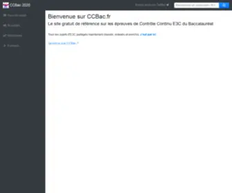 CCbac.fr(Tous les sujets et ressources pour les E3C du Bac) Screenshot