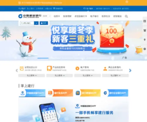 CCB.com(中国建设银行) Screenshot