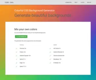 CCBG.io(Colorful CSS Background Generator) Screenshot