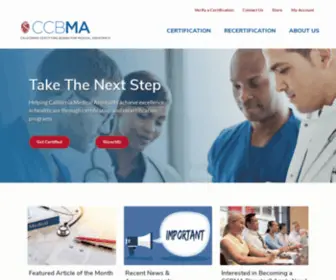 CCbma.org(The California Certifying Board for Medical Assistants) Screenshot