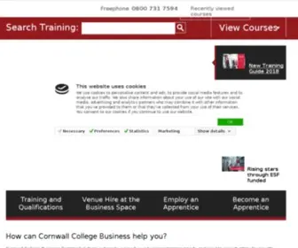 CCBtraining.co.uk(Cornwall College Business Training) Screenshot