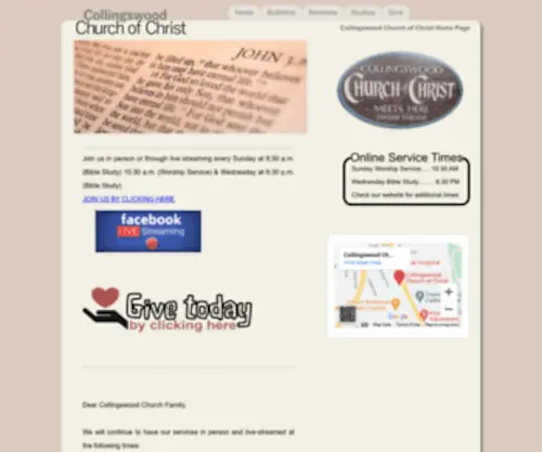 CCC123.org(Collingswood Church) Screenshot